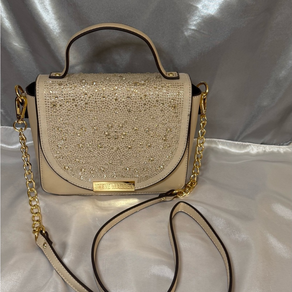 Steve Madden Cream and Gold Crossbody Bag - Picture 2 of 9